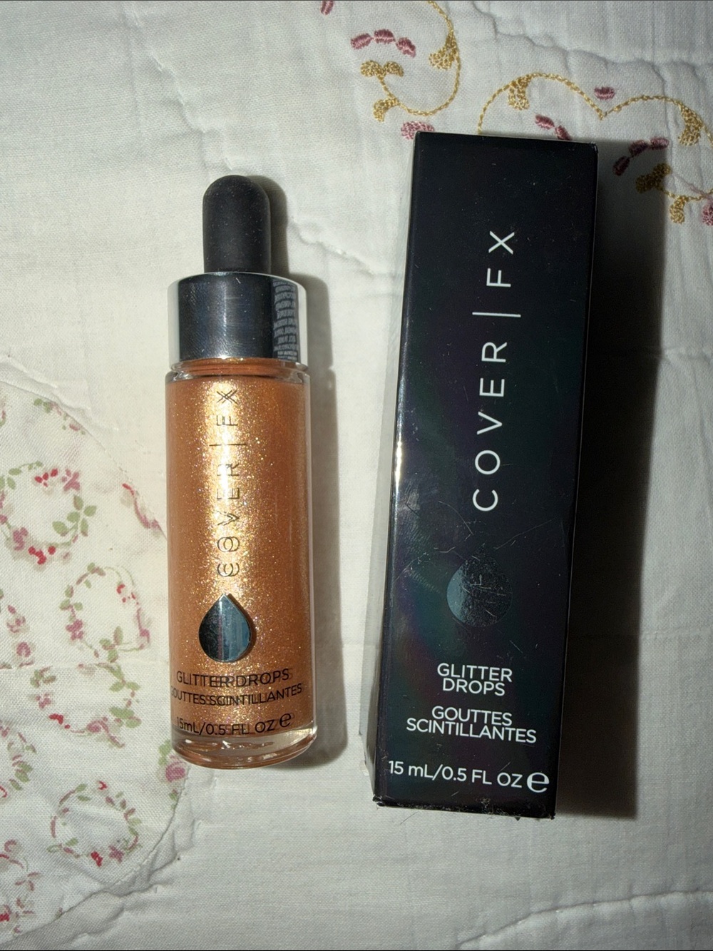 COVER FX Glitter Drops Liquid Highlighter - Golden Bronze Shimmer